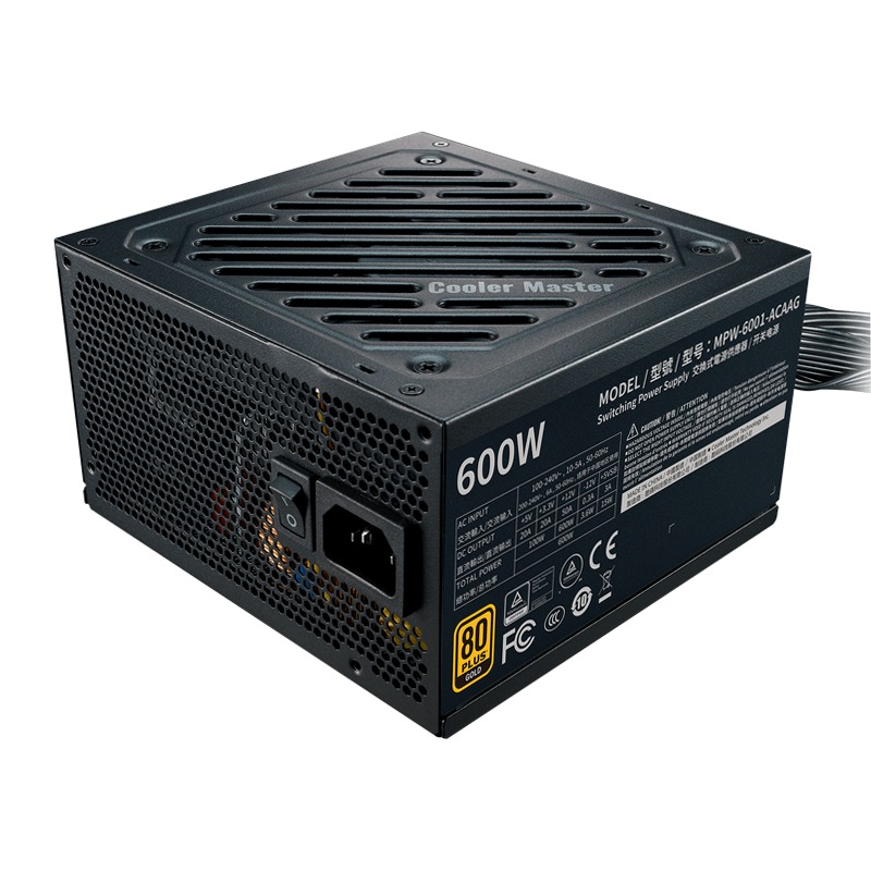 Unità di alimentazione elettrica G600 Gold Entry Level 80 Plus Gold ATX Non modulare