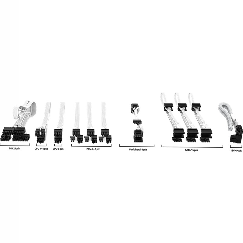MWE Gold 1050 - V2 ATX 3.0 White Edition Fully Modular PSU