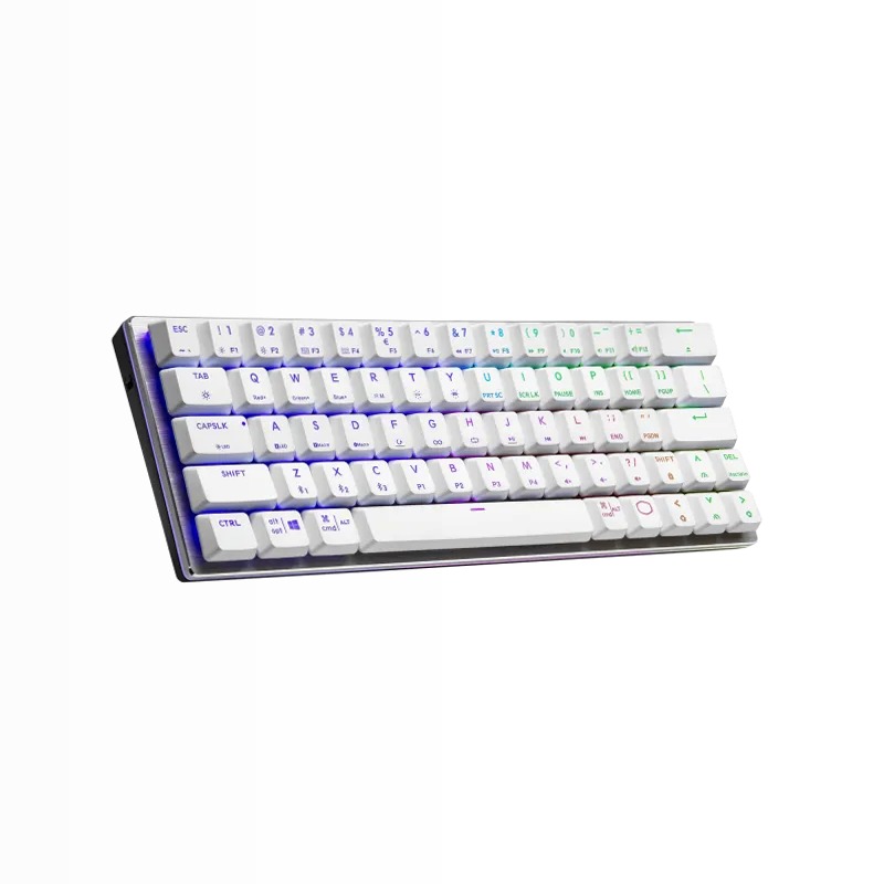 SK622 Argento Bianco ibrido Wireless Tastiera da gioco meccanica Alluminio Wireless 2.4 GHz