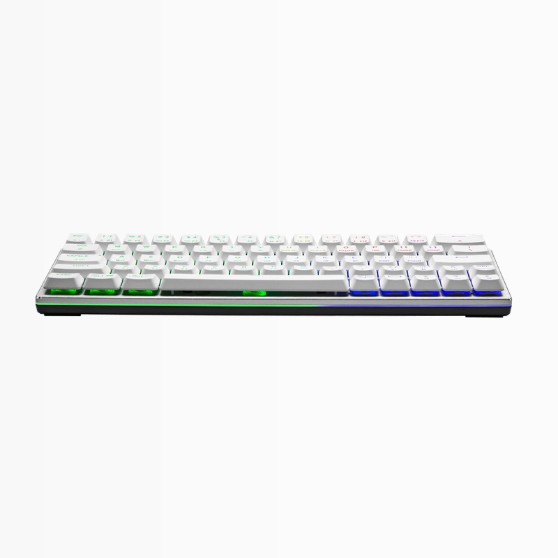 SK622 Argento Bianco ibrido Wireless Tastiera da gioco meccanica Alluminio Wireless 2.4 GHz