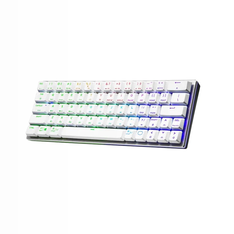 SK622 Argento Bianco ibrido Wireless Tastiera da gioco meccanica Alluminio Wireless 2.4 GHz