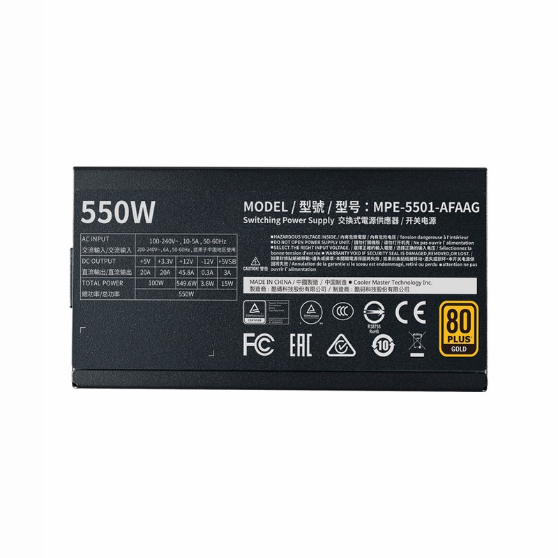 MWE Gold 550 - V2 Modular completo 80 Plus Gold Full modulare