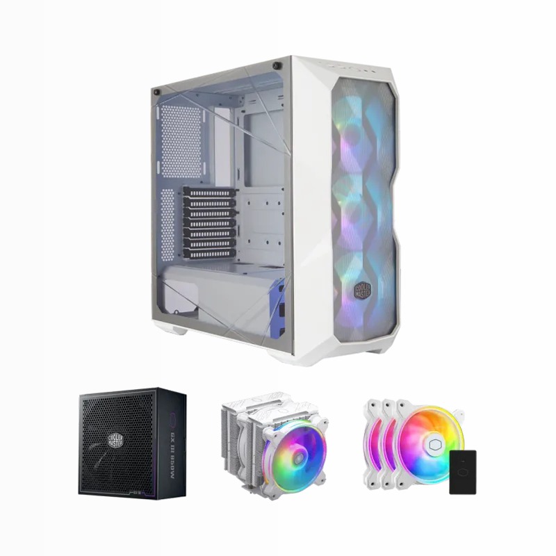 Masterbox TD500 Mesh White Bundle 2