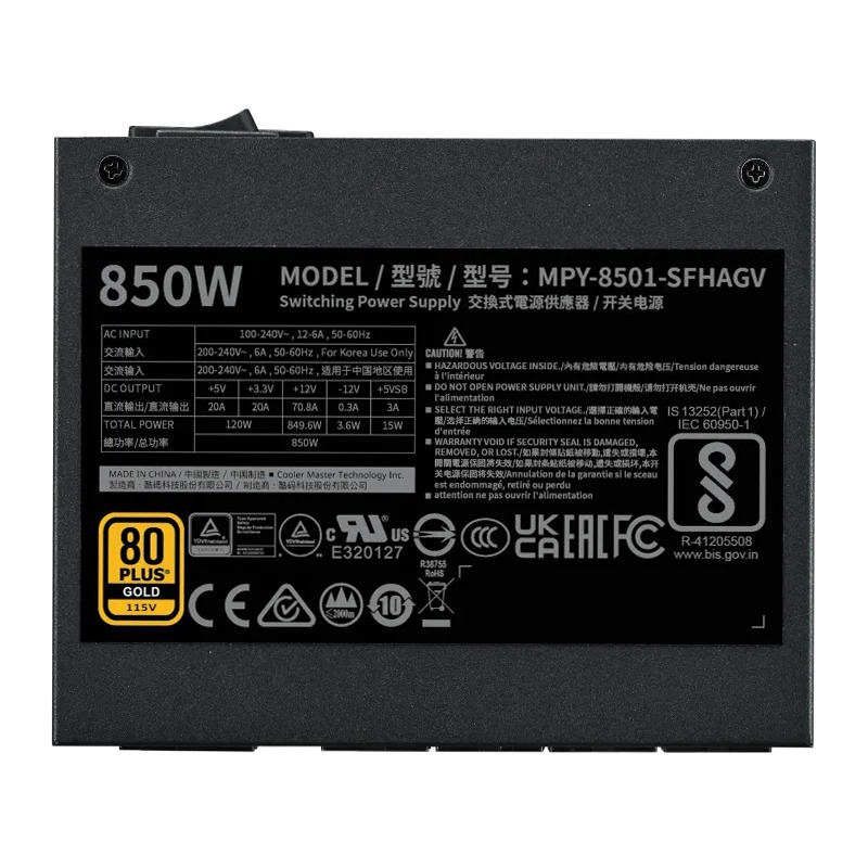 V SFX Gold 850 ATX 3.1 80 Plus Gold
