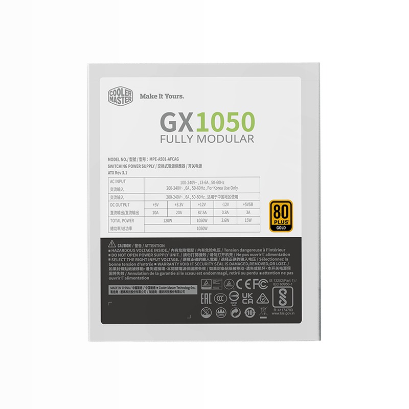 GX Gold 1050 ATX 3.1 Edizione bianca