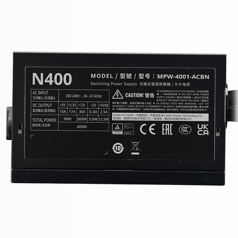 ELITE NEX N400 230V | Accesibile ma affidabile ATX PSU Non modulare