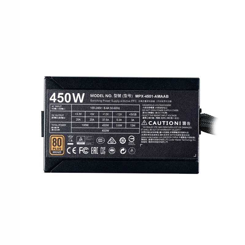 MasterWatt 450 TUF Gaming Edition 80 Plus Bronze Semi modulare