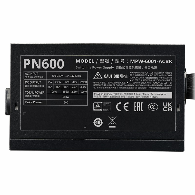 ELITE NEX PN600 230V Peak | Accesible but reliable ATX PSU