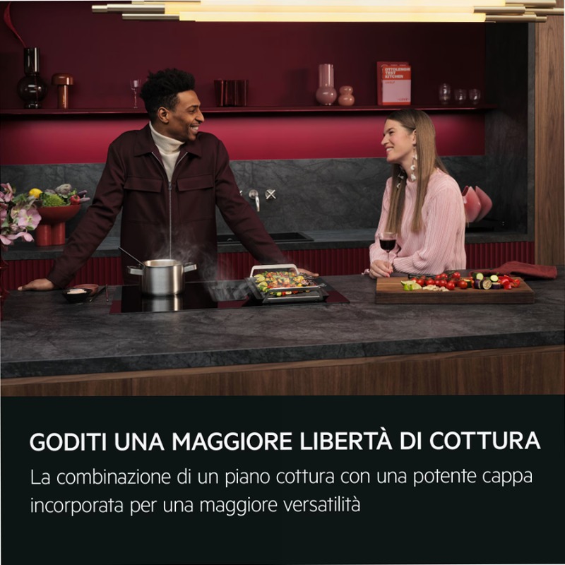 Piano ad induzione con cappa integrata XT Bridge