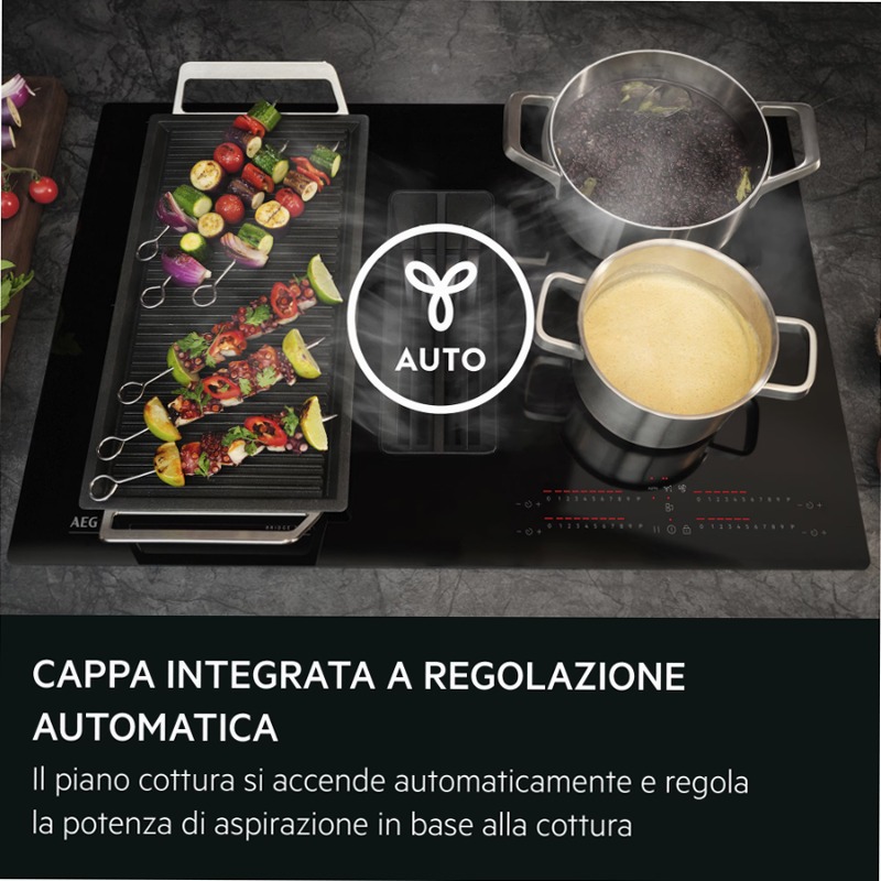 Piano ad induzione con cappa integrata XT Bridge