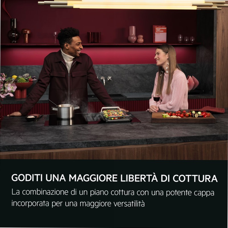 Piano ad induzione XT Bridge con cappa integrata