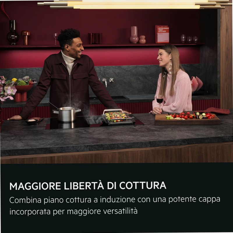 Piano ad induzione XT Bridge con cappa integrata
