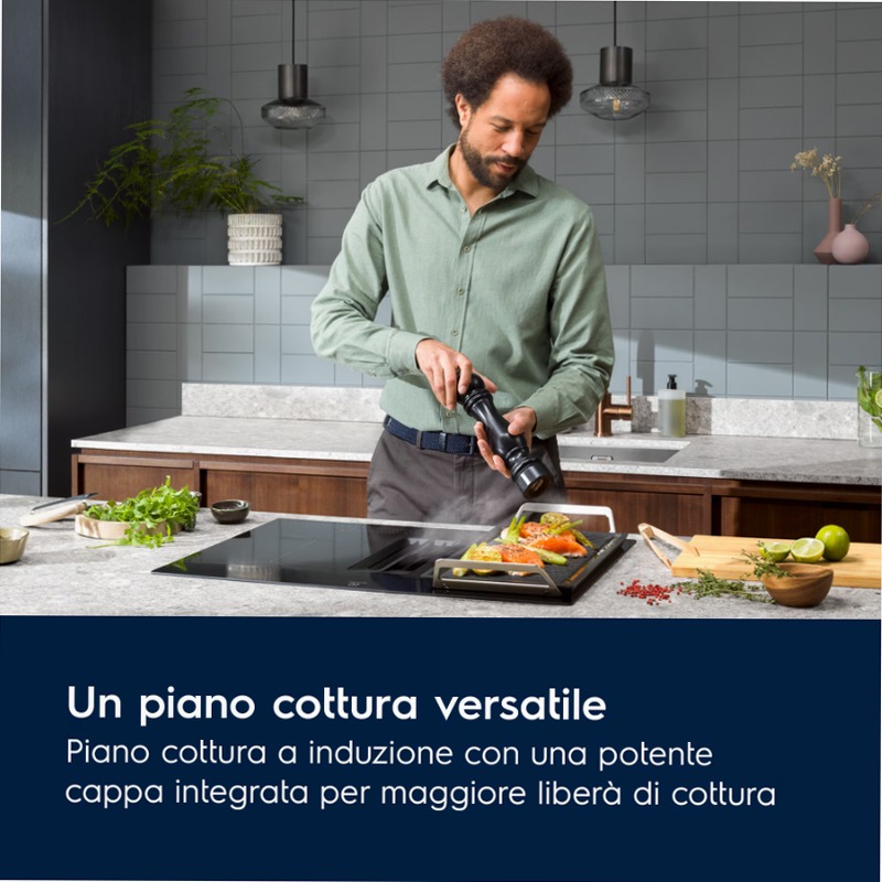 Piano ad induzione XT Bridge con cappa integrata