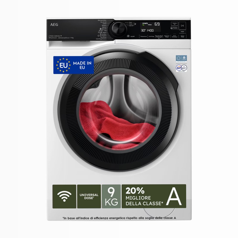 Lavatrice AEG Serie 7000 ProSteam® UniversalDose 9 kg 1400rpm 9kg