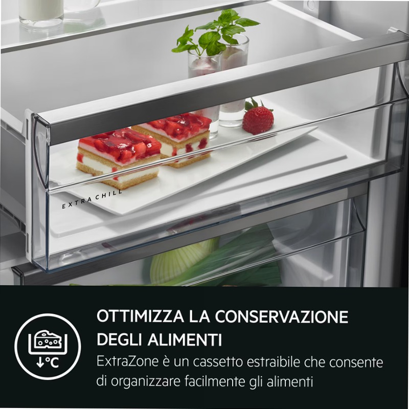 Frigocongelatore Serie 8000 Cooling 360° Acciaio
