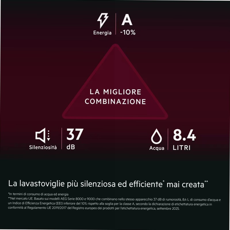 Lavastoviglie integrata totale serie 8000 60 cm A 14