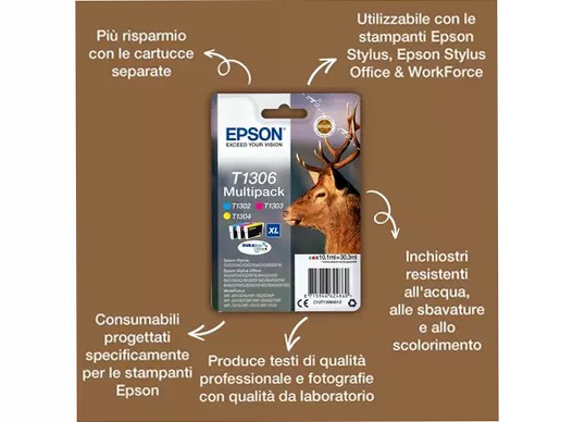 Multipack 3-colours T1306 DURABrite Ultra Ink EasyMail
