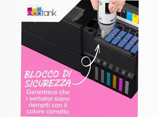 Flaconi di inchiostro EcoTank originali Epson serie 114 (70 ml)