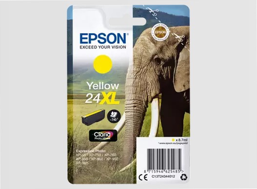Singlepack Yellow 24XL Claria Photo HD Ink