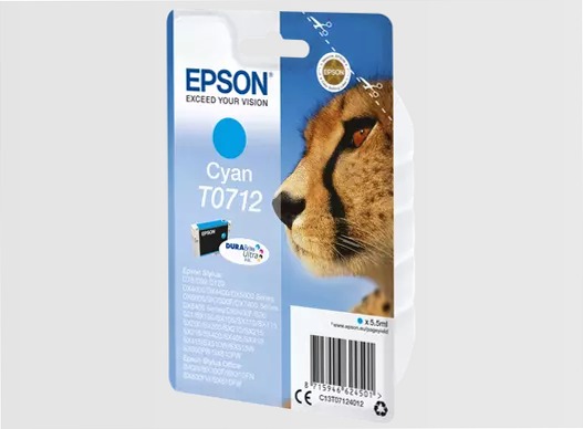 Singlepack Cyan T0712 DURABrite Ultra Ink