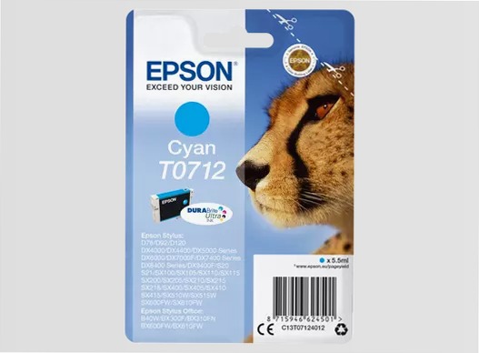 Singlepack Cyan T0712 DURABrite Ultra Ink
