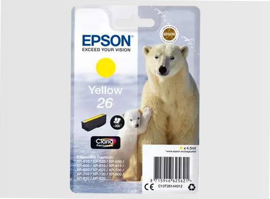 Singlepack Yellow 26 Claria Premium Ink
