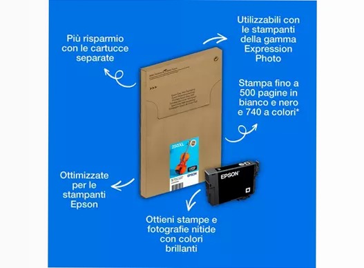 Multipack 6 colori 250XL EasyMail Claria Photo HD Violino