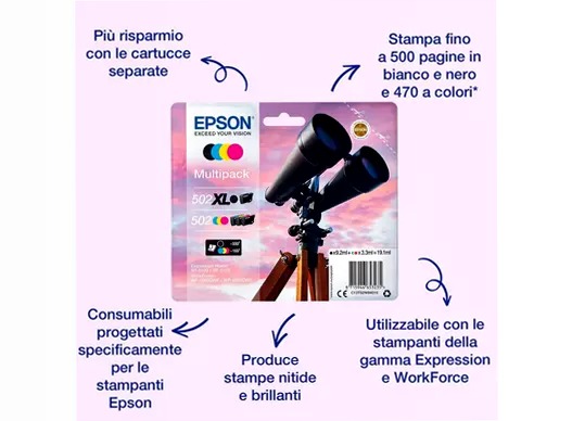 Cartucce inchiostro Epson Binocolo 502