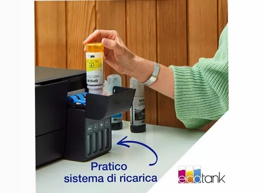 EcoTank ET-2862 stampante multifunzione A4 Wi-Fi con serbatoi di inchiostro, fino a 3 anni di inchiostro inclusi 100fogli 33ppm