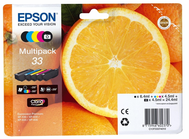 Multipack 5-colours 33 Claria Premium Ink
