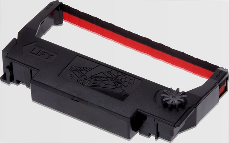 Epson ERC38BR: Ribbon Cartridge TM-300/U300/U210D/U220/U230, black/red