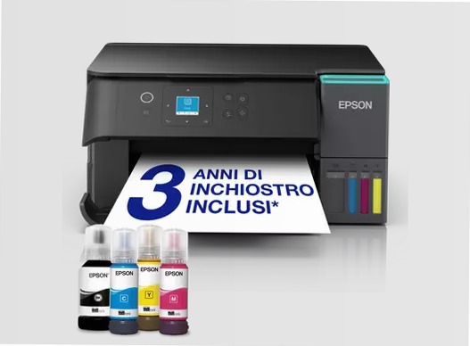 EcoTank ET-2955 stampante multifunzione A4 Wi-Fi con serbatoi di inchiostro, fino a 3 anni di inchiostro inclusi 100fogli 33ppm