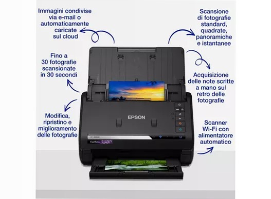 Scanner fotografico rapido FastFoto FF-680W A4 con connettività Wi-Fi e alimentatore automatico