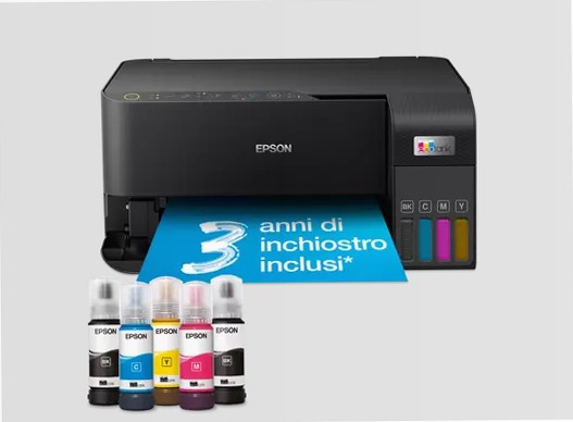 EcoTank ET-2830 stampante multifunzione A4 Wi-Fi con serbatoi di inchiostro, fino a 3 anni di inchiostro inclusi 100fogli 33ppm