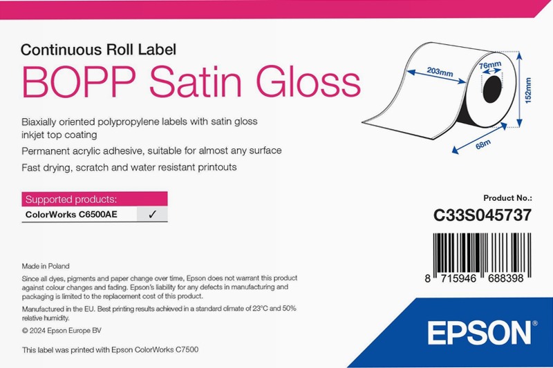 Etichette BOPP Satin Gloss