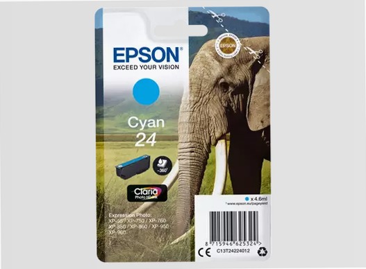 Singlepack Cyan 24 Claria Photo HD Ink