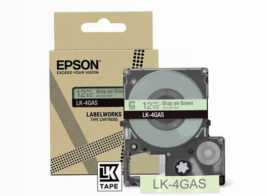 Colour Tape – Green/Grey 12mm (8m) – LK-4GAS