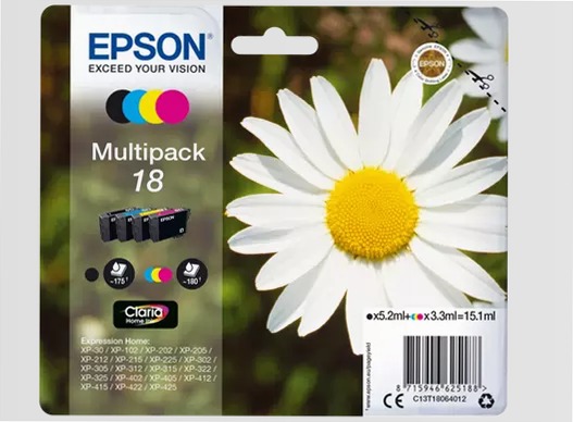 Multipack 4-colore 18 Claria Home Ink