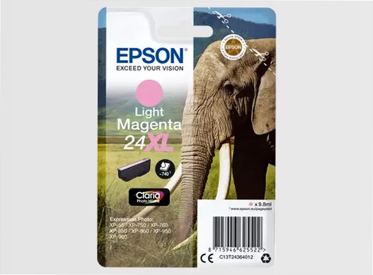 Singlepack Light Magenta 24XL Claria Photo HD Ink