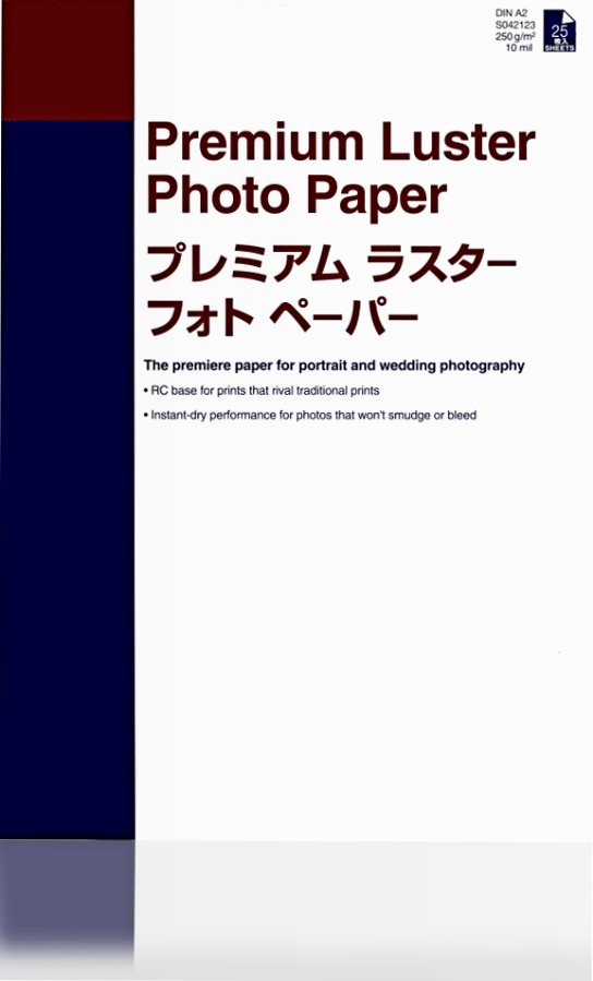 Premium Luster Photo Paper, DIN A2, 250g/m2, 25 Sheets