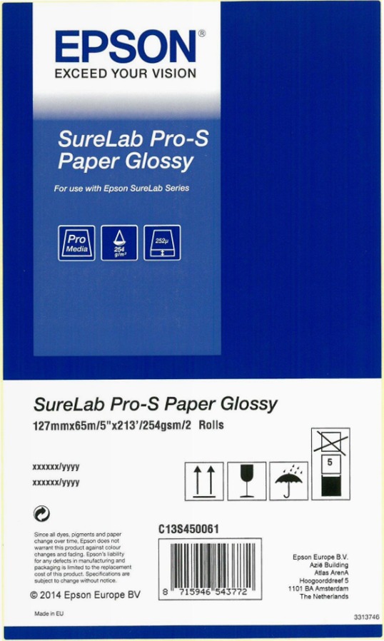 SureLab Pro-S Paper Glossy BP 8x65 2 rolls