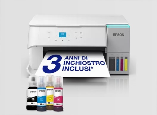 EcoTank ET-2959 Stampante multifunzione bianca A4 Wi-Fi con serbatoi di inchiostro, fino a 3 anni di inchiostro inclusi 100fogli 33ppm