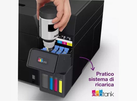 EcoTank ET-4951 Stampante multifunzione A4 Wi-Fi con serbatoi di inchiostro AirPrint con ADF, stampa fronte/retro, scansione, copia e fax, fino a 3 anni di inchiostro inclusi 250fogli 35ppm