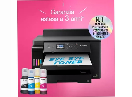 Stampante con serbatoi di inchiostro Wi-Fi A3+ EcoTank ET-16150 550fogli 32ppm