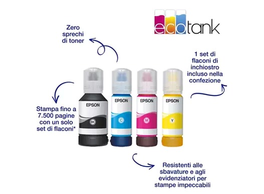 Stampante con serbatoi di inchiostro Wi-Fi A3+ EcoTank ET-16150 550fogli 32ppm