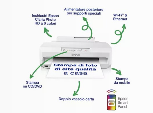 Stampante inkjet wireless A4 Expression Photo XP-65 100fogli 10ppm
