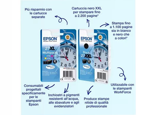 Cartucce inchiostro Epson DURABrite Ultra Sveglia (27)