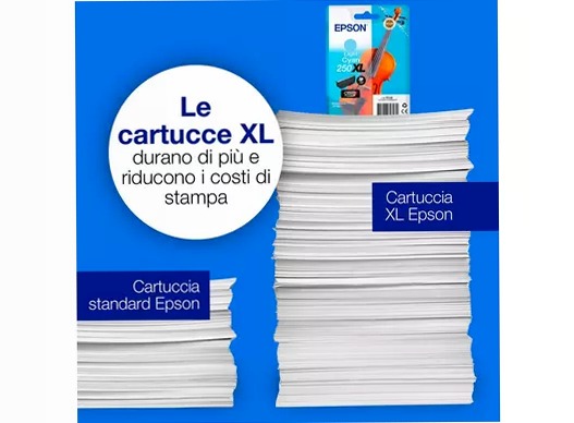 Inchiostro ciano chiaro 250XL Claria Photo HD Violino in confezione singola