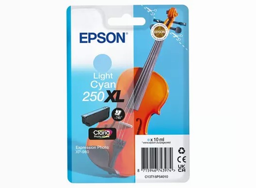 Inchiostro ciano chiaro 250XL Claria Photo HD Violino in confezione singola