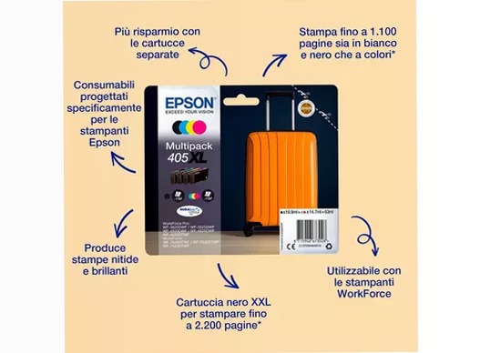 Cartucce di inchiostro originali Epson DURABrite Ultra Valigia 405